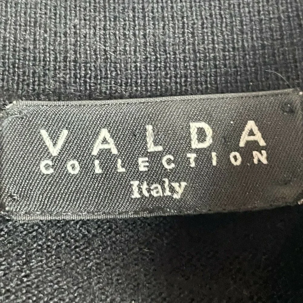 Valda Italy Merino Wool Sweater‎ 2XL Black Classic Pullover Quiet Luxury Minimal